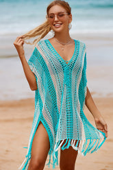 Cache-maillot de bain style vacances à pompons creux